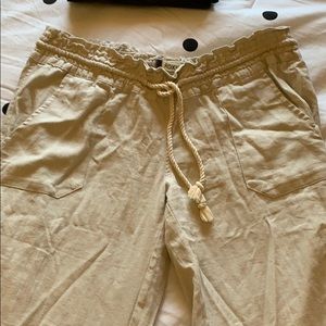 Long tan beach pants